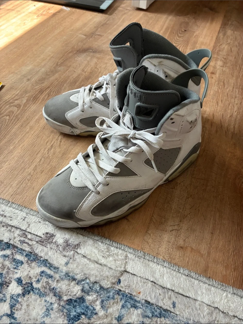 Jordan Men's High-Top Sneakers in White and Gray